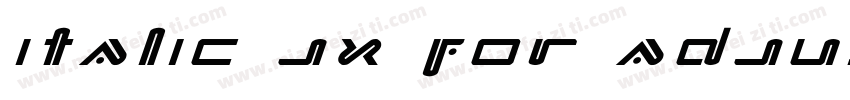 italic jx for adjust字体转换